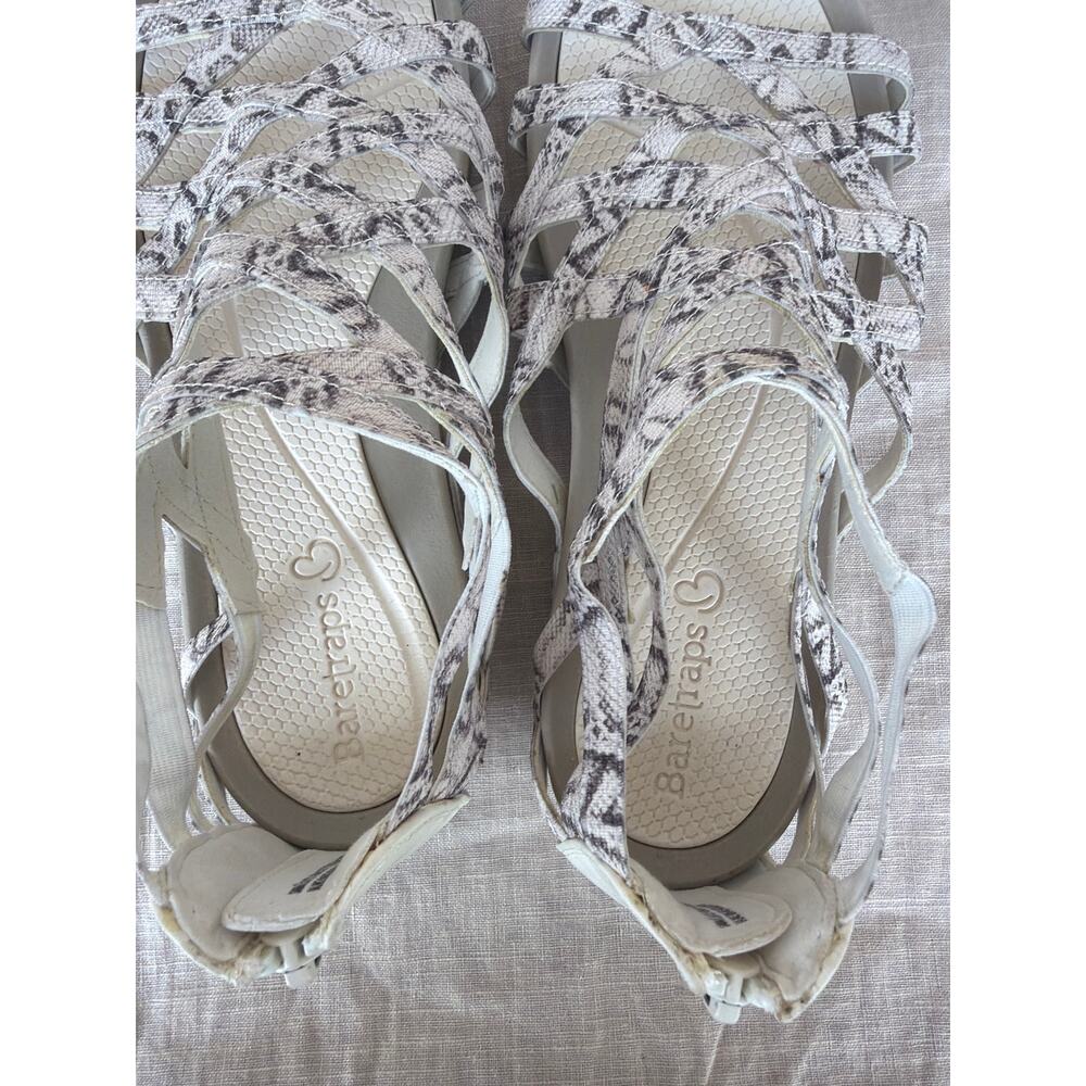 Baretraps Sandals 8.5M Samina Snake Print Strappy Cage Flat Comfort Shoes - Picture 7 of 8